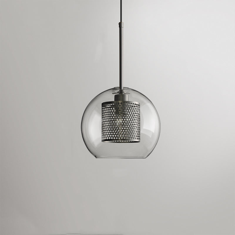 Suspension boule en verre doré ou argenté, douille E26, cordon réglable, salle à manger, chambre, salon, design moderne | Sansoti
