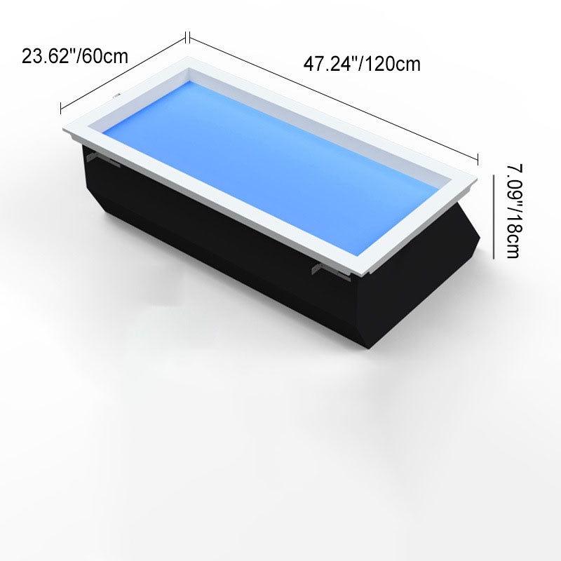 Daglichtlamp Plafond LED Ingebouwd Metaal 60x30cm Woonkamer Slaapkamer Hemelraam Daglicht Simulatie Smart Tuya Dimbaar | Sansoti