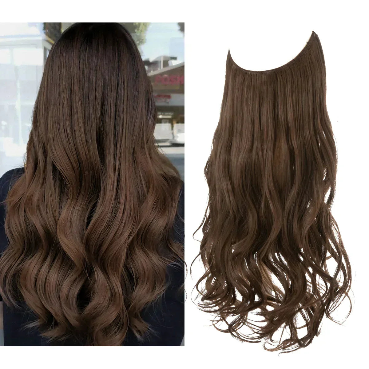 Human Hair Extensions 100% Natural REMY Quality Heat-Resistant Volume Long Hair 35-45cm Clip-In | Sansoti