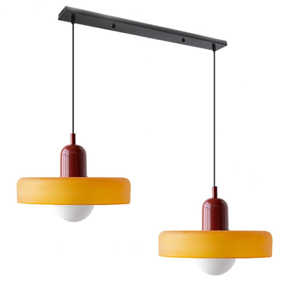 Luccon Doppelte Hängeleuchte Glas G9 35 cm Modern Esstisch Wohnzimmer Design Beleuchtung | Restfield