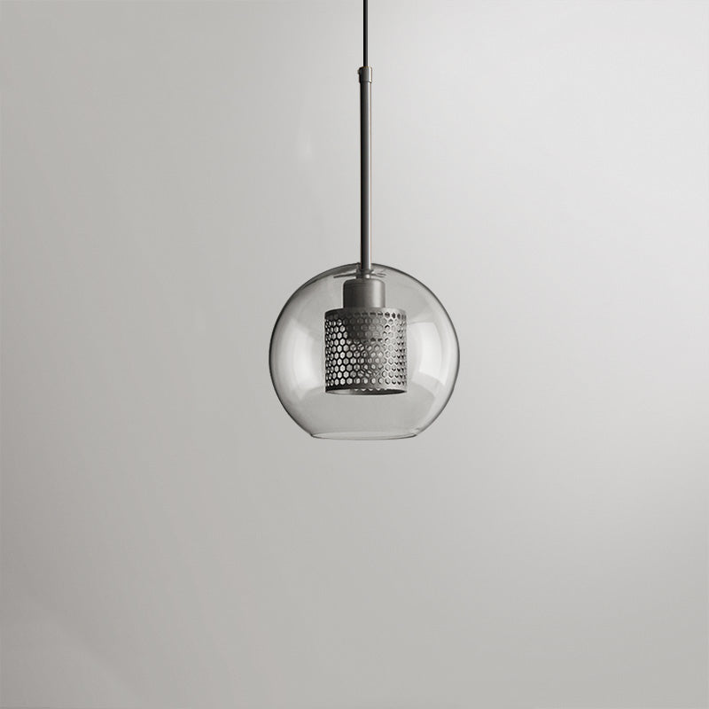 Suspension boule en verre doré ou argenté, douille E26, cordon réglable, salle à manger, chambre, salon, design moderne | Sansoti