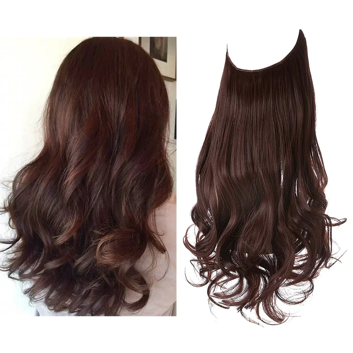 Human Hair Extensions 100% Natural REMY Quality Heat-Resistant Volume Long Hair 35-45cm Clip-In | Sansoti