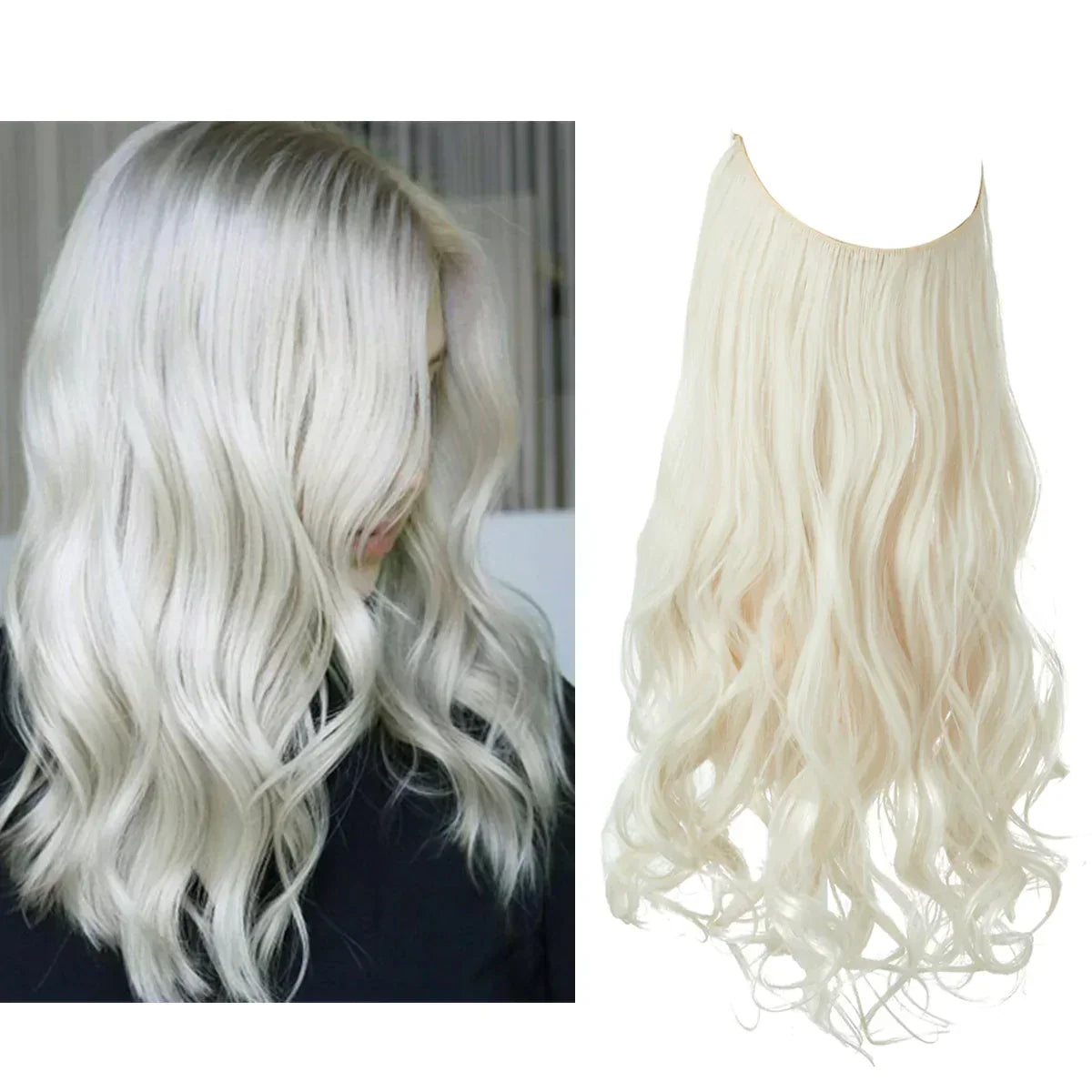 Human Hair Extensions 100% Natural REMY Quality Heat-Resistant Volume Long Hair 35-45cm Clip-In | Sansoti