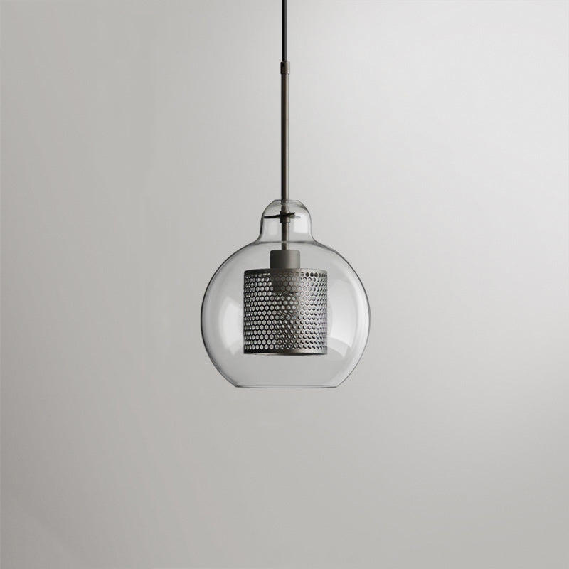 Suspension boule en verre doré ou argenté, douille E26, cordon réglable, salle à manger, chambre, salon, design moderne | Sansoti