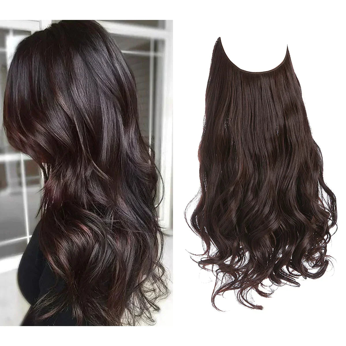 Human Hair Extensions 100% Natural REMY Quality Heat-Resistant Volume Long Hair 35-45cm Clip-In | Sansoti