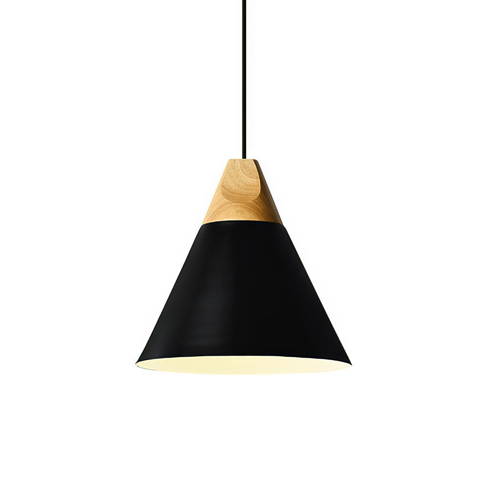 Suspension bois aluminium E27 colorée salle à manger salon cuisine lampe design moderne | Restfield