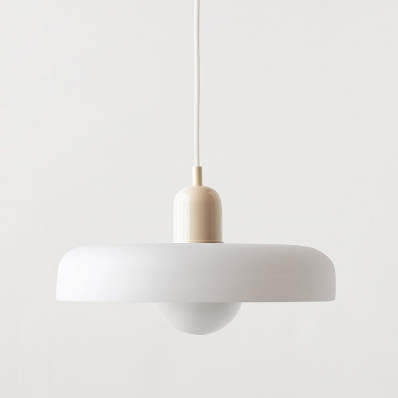 Glazen Hanglamp Bauhausstijl Gekleurd Glas Rond Ø25-35cm E27 Verstelbaar Eettafel Plafondlamp Retro Design | Sansoti