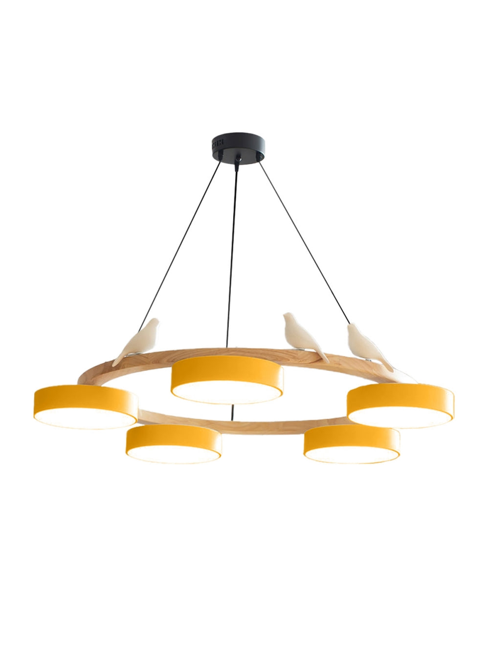Decoratieve Vogelkroonluchter met Gekleurde Cirkels voor Eetkamer en Woonkamer | Sansoti