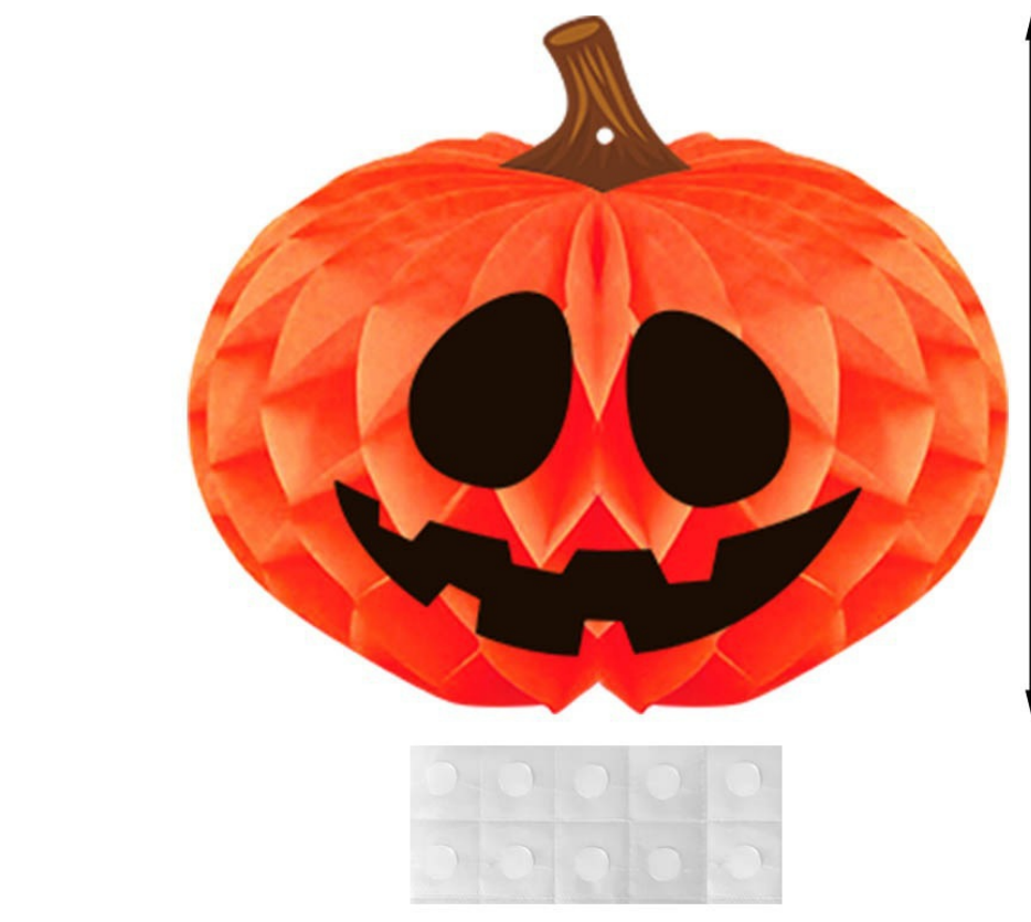 Foldable Paper Lantern Halloween Hanging Decoration Indoor Outdoor Party Spooky Atmosphere Pumpkin Skeleton Decoration | Sansoti