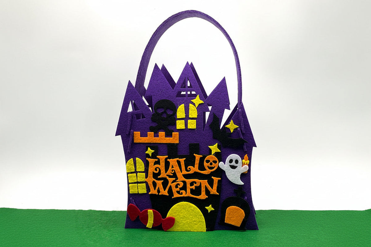 Vilt Knutselset Halloween Tas Pompoen Decoratie Kinderen Creatief Doe-het-zelf Handwerk Feest Activiteit | Sansoti