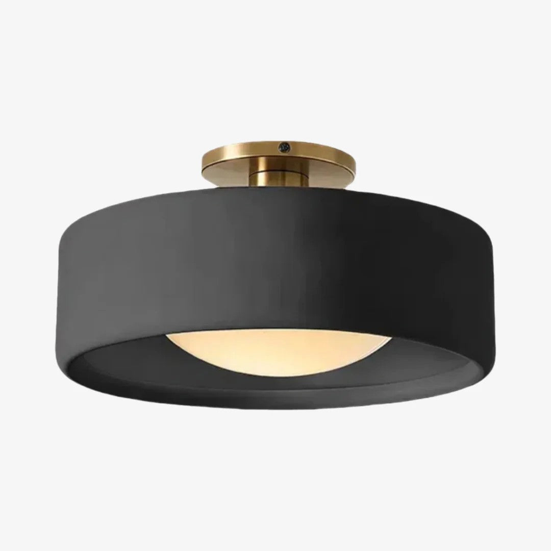 Porseleinen Plafondlamp met Strakke Montage – Moderne Lage Profiellamp Keramiek Opbouwverlichting | Sansoti