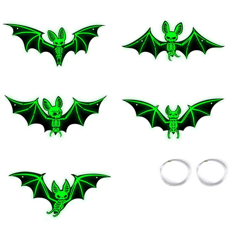 Hangende 3D Vleermuizen Glow-in-the-Dark 10 Stuks Halloween Decoratie Feest Indoor Outdoor Wanddecoratie | Sansoti