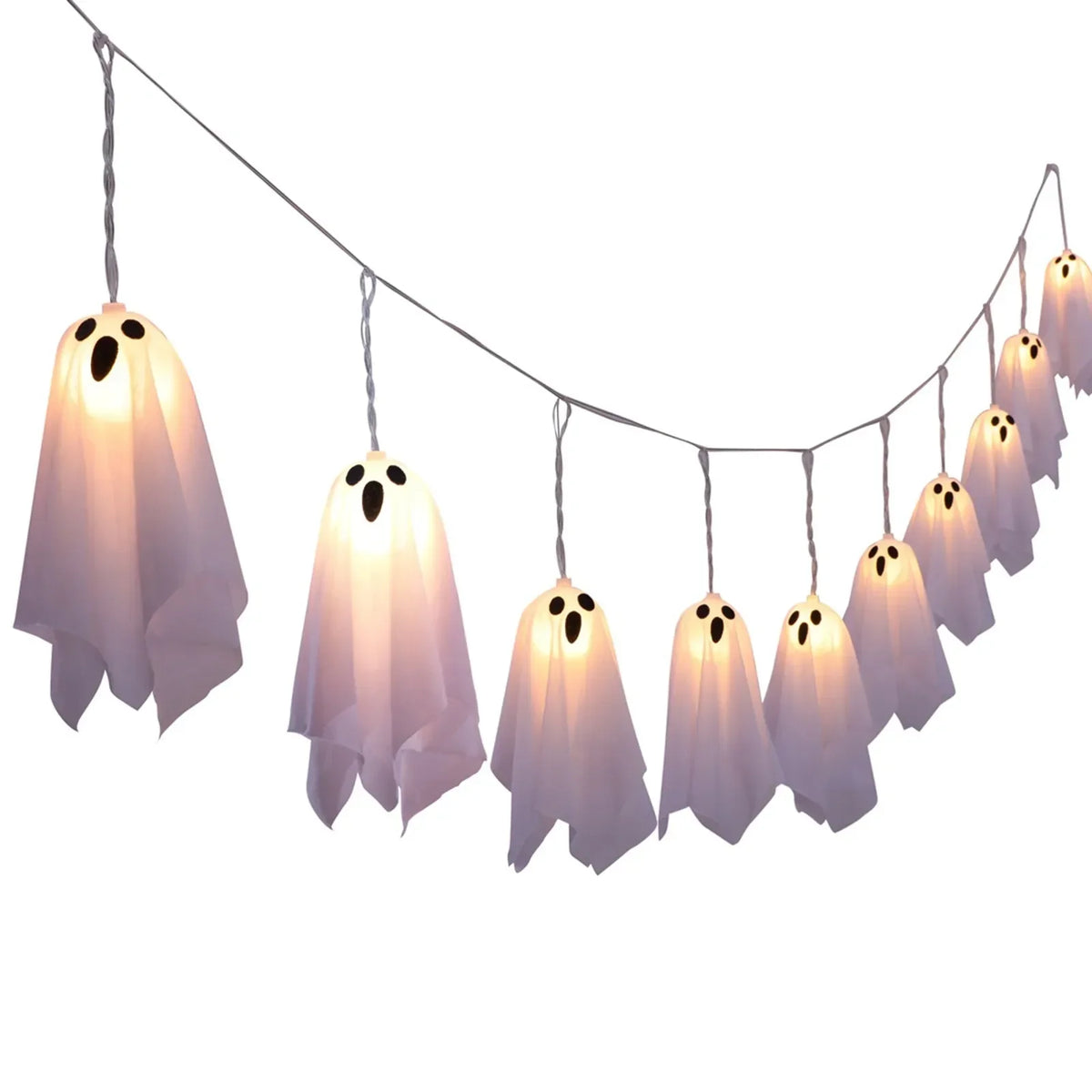 Hanging Ghost Decoration with LED Lighting for Halloween Party Indoor Outdoor Garden Horror Décor | Sansoti