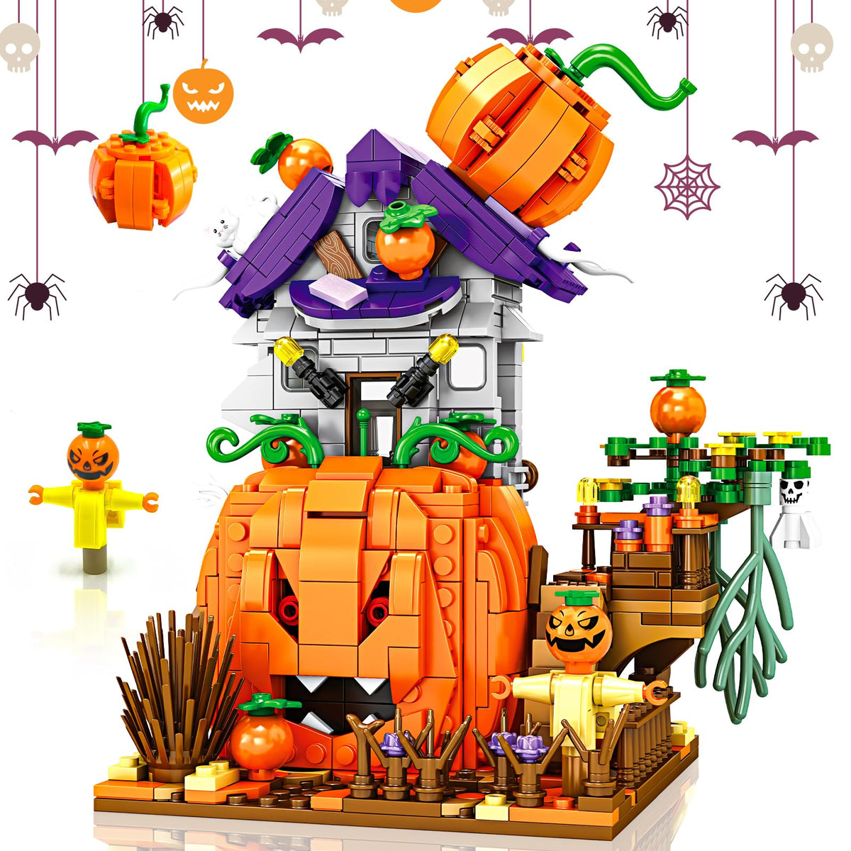 Building Blocks Haunted House Multicolor ABS Building Kit House 687-762 Pieces Halloween Decoration Toy | Sansoti