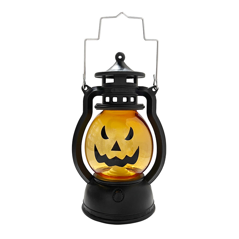 Kürbislaterne LED-Handlampe im Vintage-Stil, Halloween-Dekoration, stimmungsvolle Beleuchtung für Garten, Terrasse und Camping im Freien | Sansoti