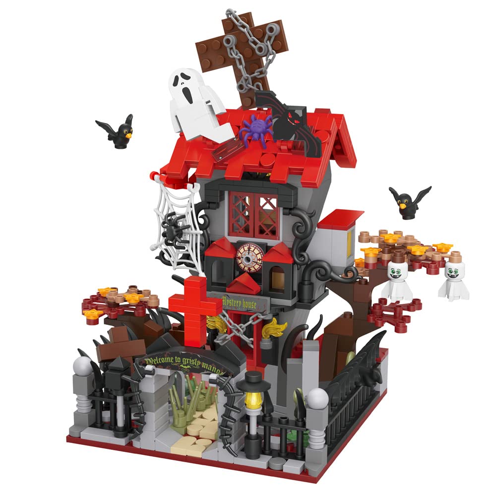 Building Blocks Haunted House Multicolor ABS Building Kit House 687-762 Pieces Halloween Decoration Toy | Sansoti