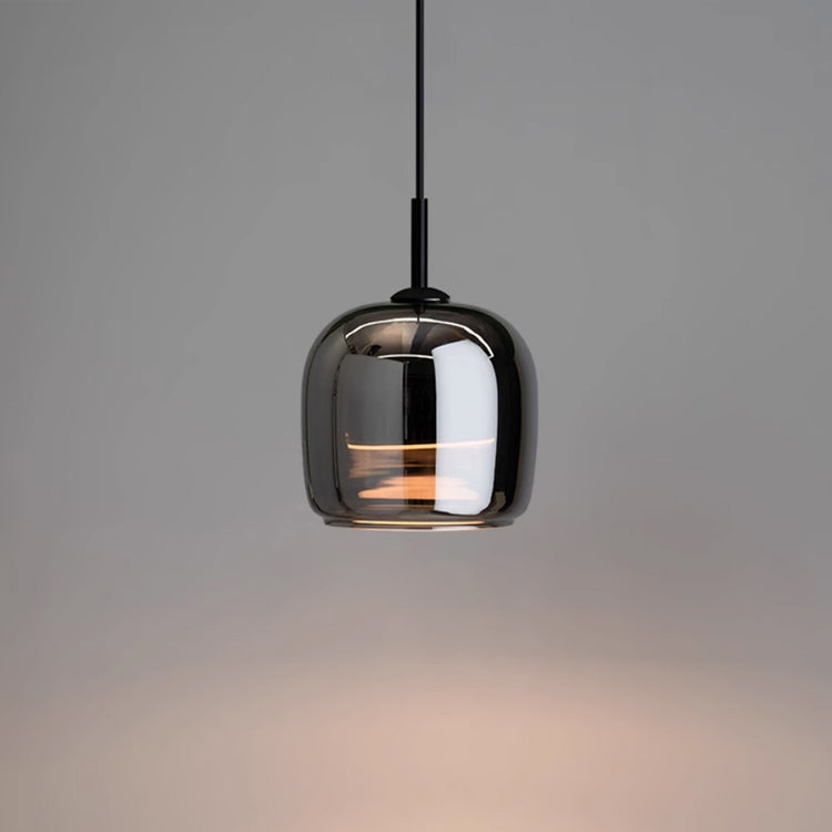 Suspension Noir Verre Scandinave Nordique LED E27 16cm Lampe Suspendue Cuisine Salon Luxe | Restfield