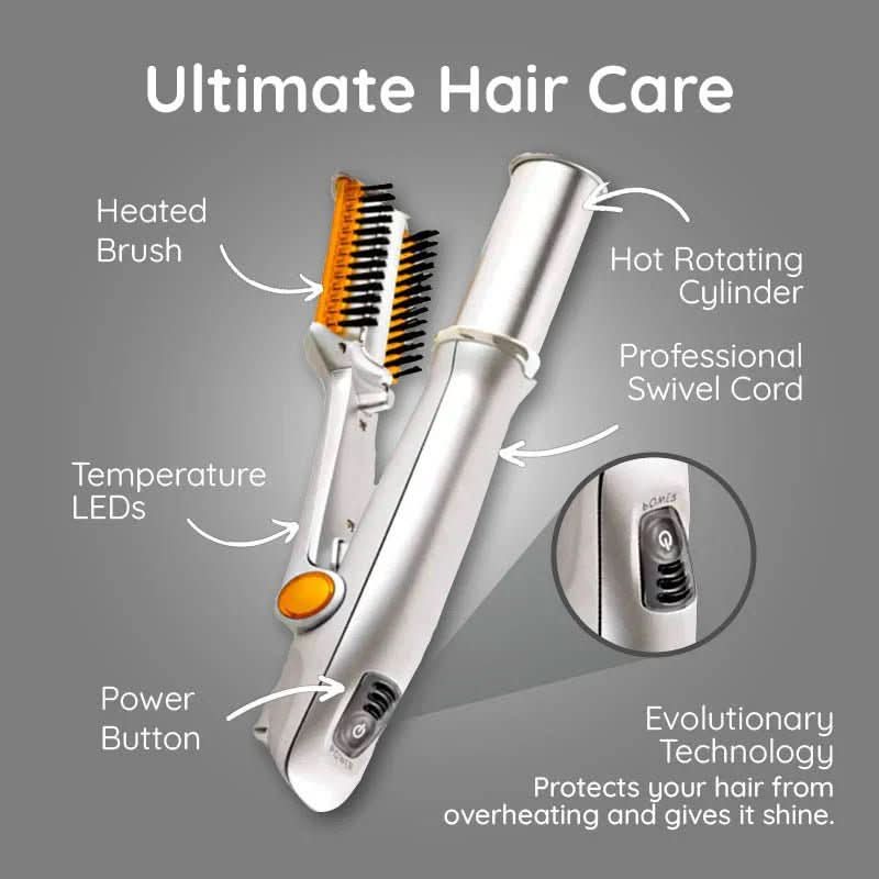 2-in-1 Roterende Haarstyler Borstel voor Volume en Glans – Professioneel Stylen Thuis | Sansoti