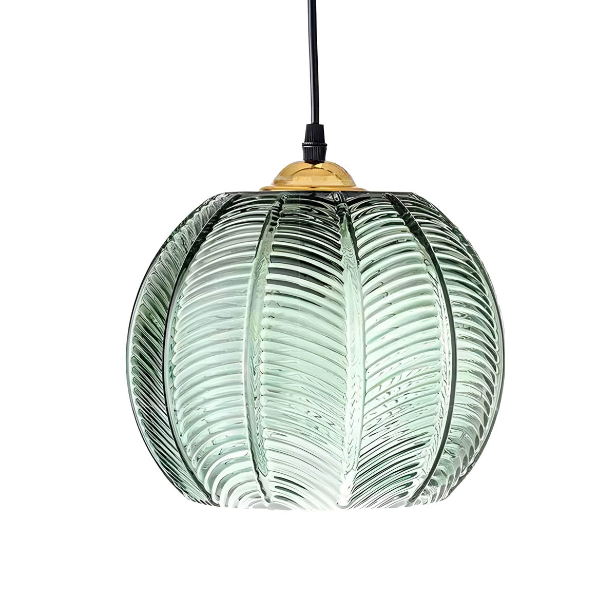Suspension en verre Design rétro côtelé E27 Plafonnier salon | Restfield