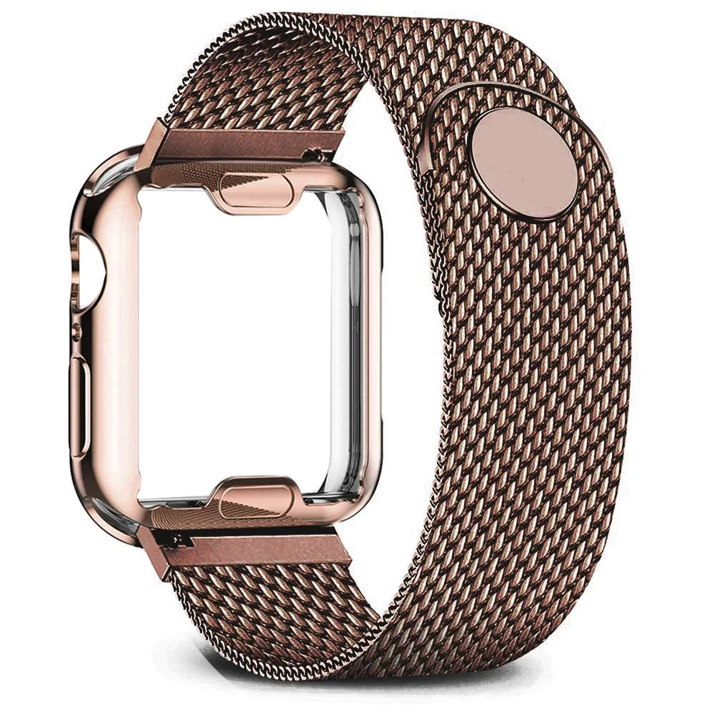 Metallarmband für Smartwatches, Edelstahl-Mesh, verstellbar, universell, Uhrenarmband, 38–49 mm, Silber | Sansoti