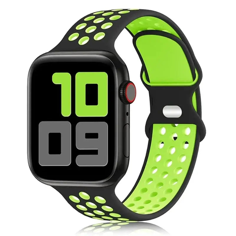 Silikonarmband für Smartwatches – atmungsaktives Sportarmband in zwei Farben für Uhren von 38 mm bis 49 mm, Unisex | Sansoti