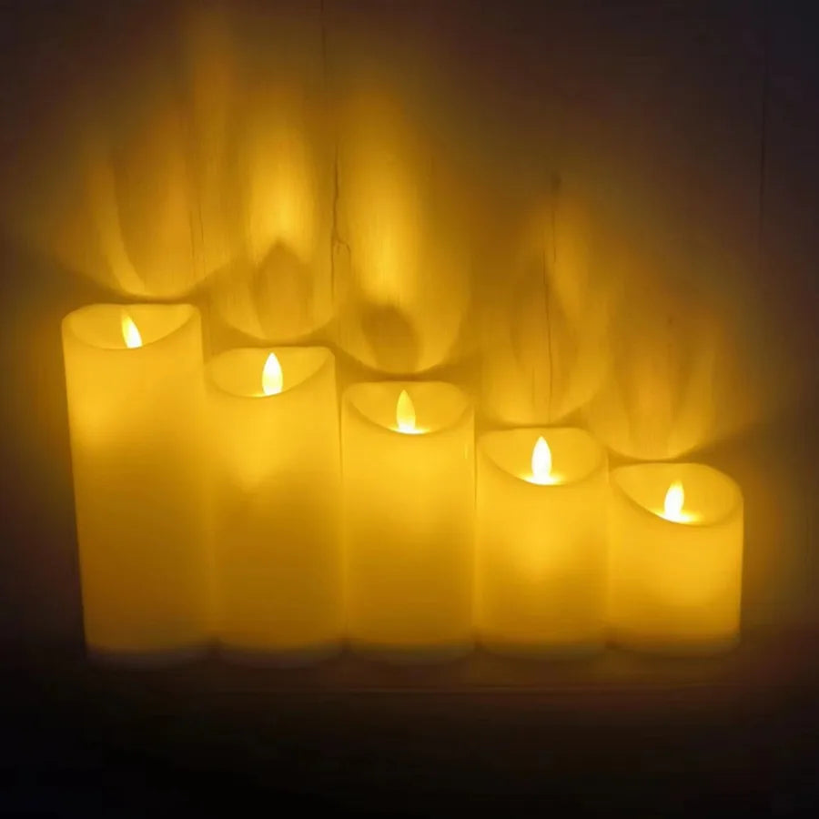 LED Kaarsen zonder Vlam - Decoratieve LED Kaarsen met Smelteffect - Sfeerverlichting op Batterijen - Vlamloze Kaars voor Veilige Decoratie | Sansoti