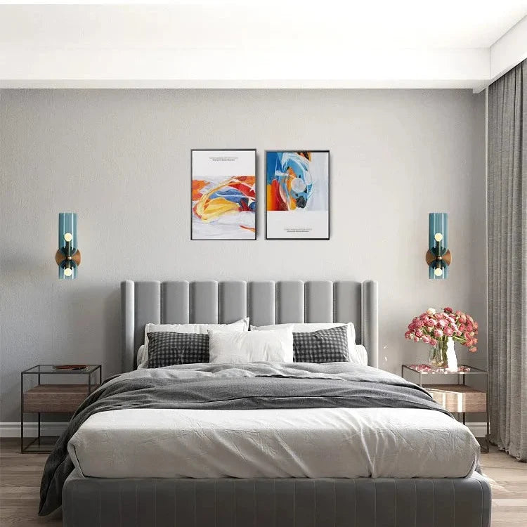 Glas-Wandleuchte Sanduhr bidirektionales Licht 35cm Tiefe, stimmungsvolle Beleuchtung für Flur, Schlafzimmer und Wohnzimmer | Sansoti