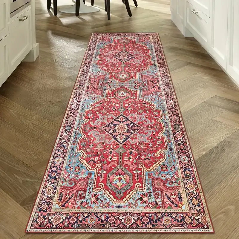 Wasbare Vintage Loper met Antislip Velours Diverse Afmetingen voor Gang Keuken Woonkamer en Hal Scandinavisch | Sansoti
