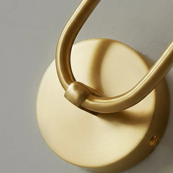 Wandleuchte aus Metall mit LED und doppeltem Lichtschein, Schwarz-Gold, modernes skandinavisches Design für Flur und Wohnzimmer | Sansoti