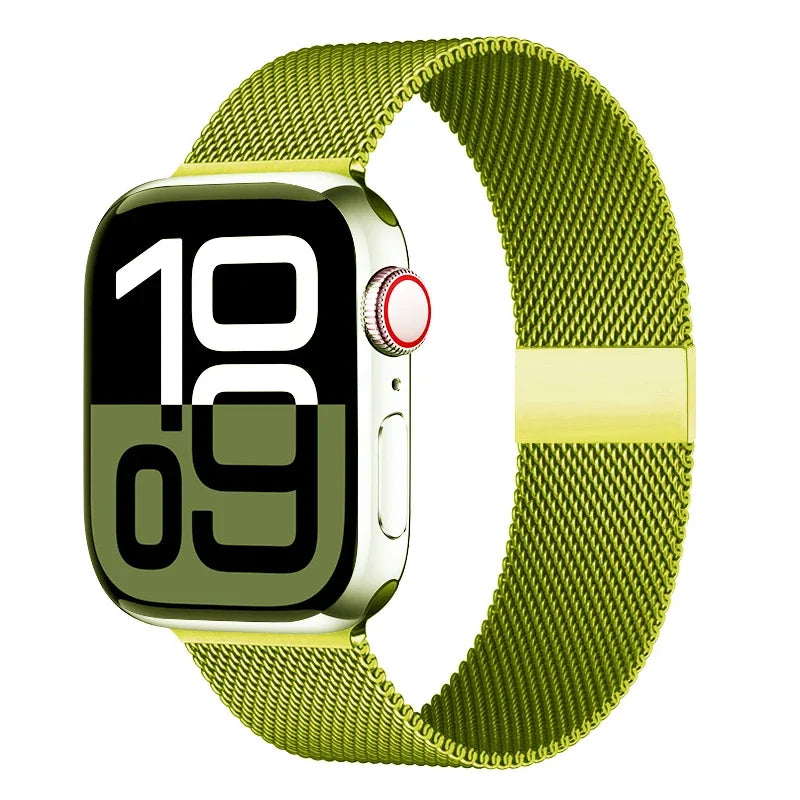 Milanaise-Mesh-Uhrenarmband Edelstahl Verstellbarer Magnetverschluss Smartwatch 38-49 mm Armband-Zubehör | Sansoti