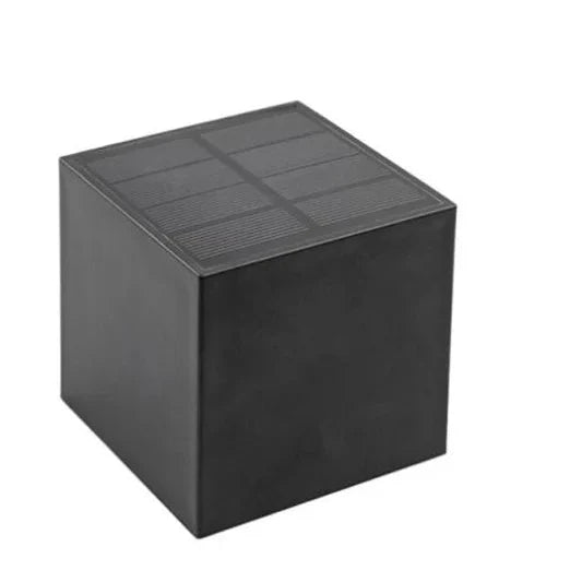 Vierkante Solarwandlamp ABS 8x8cm Warmwit LED Buitenverlichting Tuinpad Terras IP65 Oplaadbaar Waterdicht | Sansoti