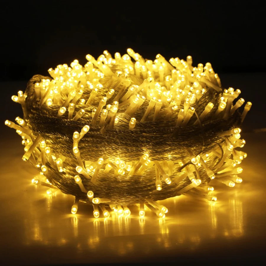 LED Lichtsnoer Buiten 20-100 Meter Warm Wit Tuinverlichting Feestverlichting Terras Tuin Sfeerverlichting | Sansoti