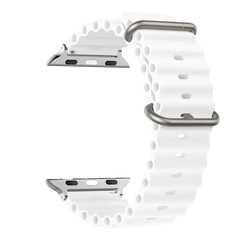 Bracelet de smartwatch en silicone, résistant à l’eau et respirant, bracelet de montre et bracelet de sport unisexes, bracelet de remplacement | Sansoti