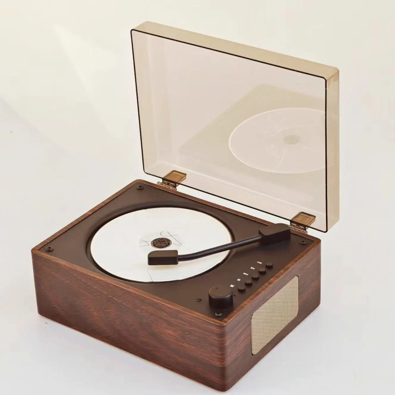 Retro CD-speler Bluetooth 5.1 Draagbaar Hout USB AUX Woonkamer Slaapkamer Muziekspeler Oplaadbaar Afstandsbediening Vintage | Sansoti