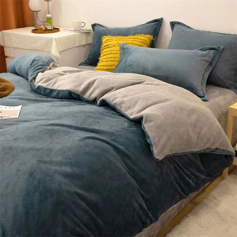 Restfield Flanell Bettbezug Grau – Extra Warm & Weich