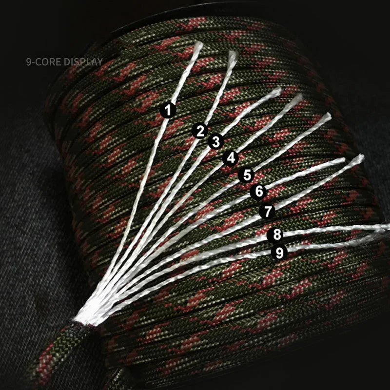 Paracord 550 Überlebensseil 100 Meter 9 Kern 4mm Militärqualität Outdoor Camping | Restfield