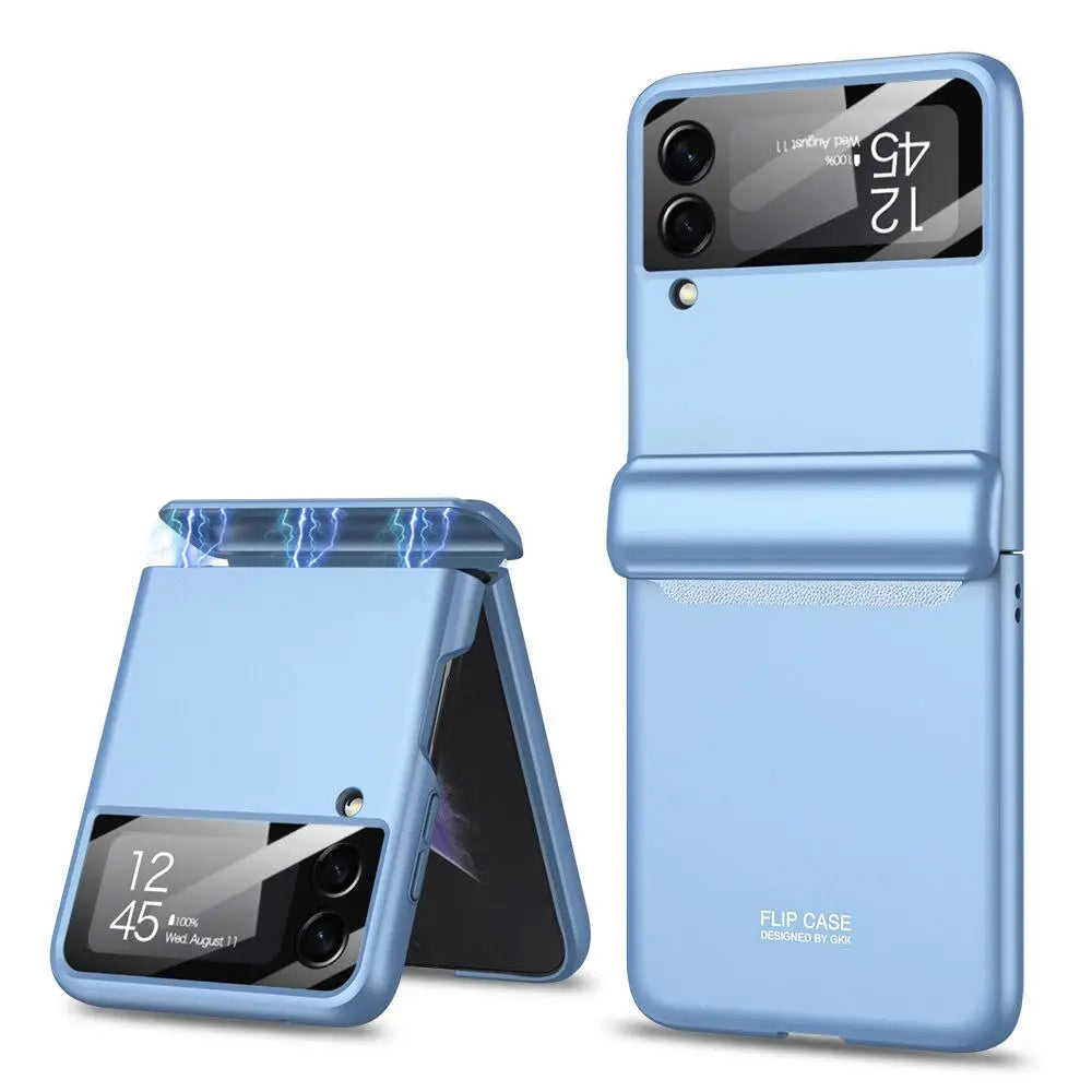 Etui ochronne do Samsung Galaxy Z Flip 4 z ładowaniem bezprzewodowym, odporne na upadki, elastyczne, trwałe | Sansoti