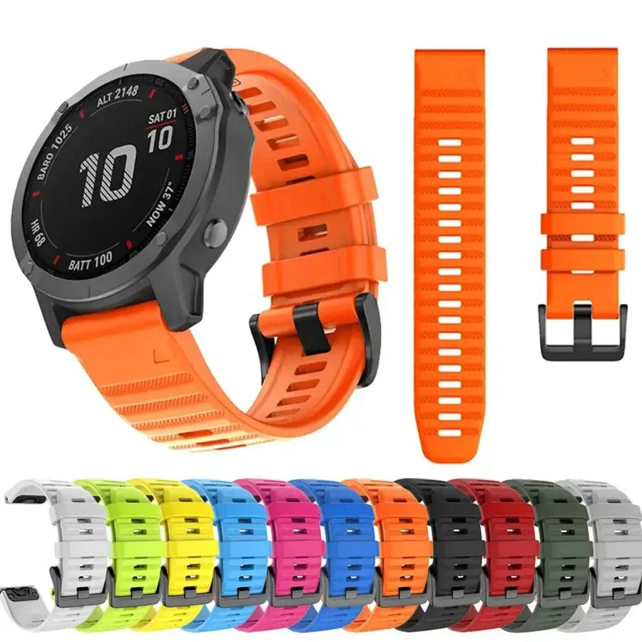 Sportliches Silikon-Uhrenarmband QuickFit Wechselbares Armband für Smartwatch-Fitness 20 mm 22 mm 26 mm | Sansoti