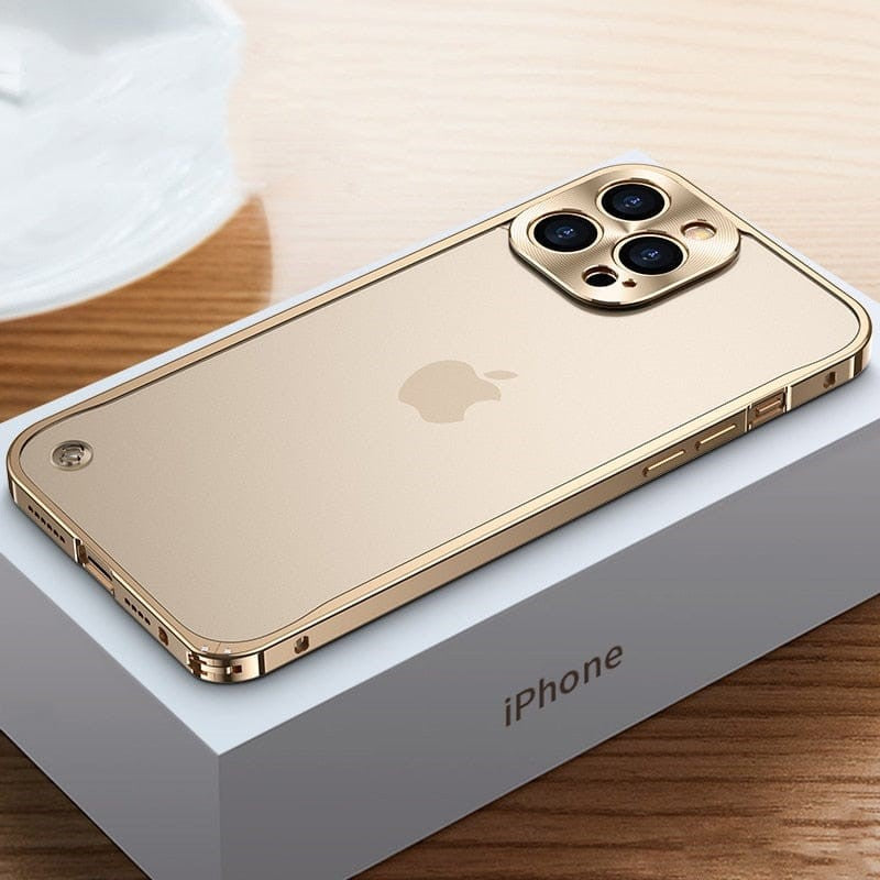 Aluminium iPhone Hoesje Lichtgewicht Bescherming Precisie CNC-Gefreesd Robuust Slank Bumper Case Premium Metalen Telefooncover | Sansoti