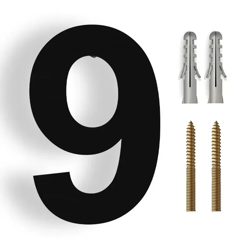 3D Floating House Number for Outdoors – Modern Stainless Steel Number for Facade and Entrance | Sansoti