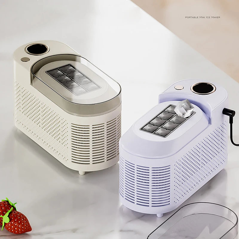 Machine à Glace Compacte Automatique ABS Aluminium 120W Portable Maison Bureau Camping Fabricant de Glaçons Mini Bureau Machine à Glaçons Rapide | Restfield