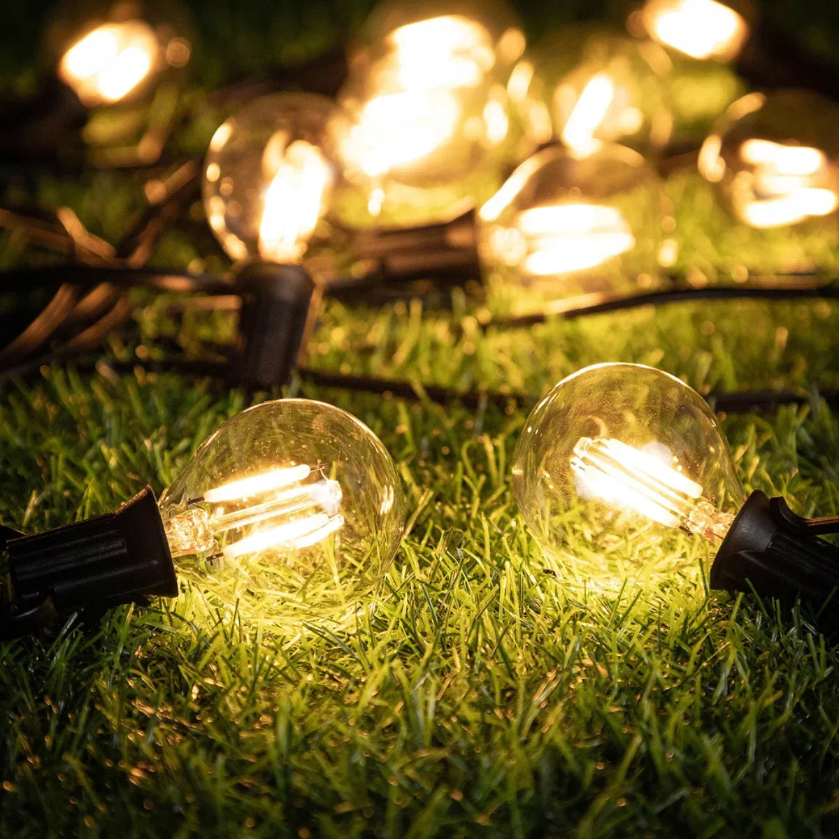 Oplaadbare Solar Lichtslinger 9-15m Sfeerverlichting Tuin Terras Feestverlichting Warm Wit LED Buitenlampen | Sansoti