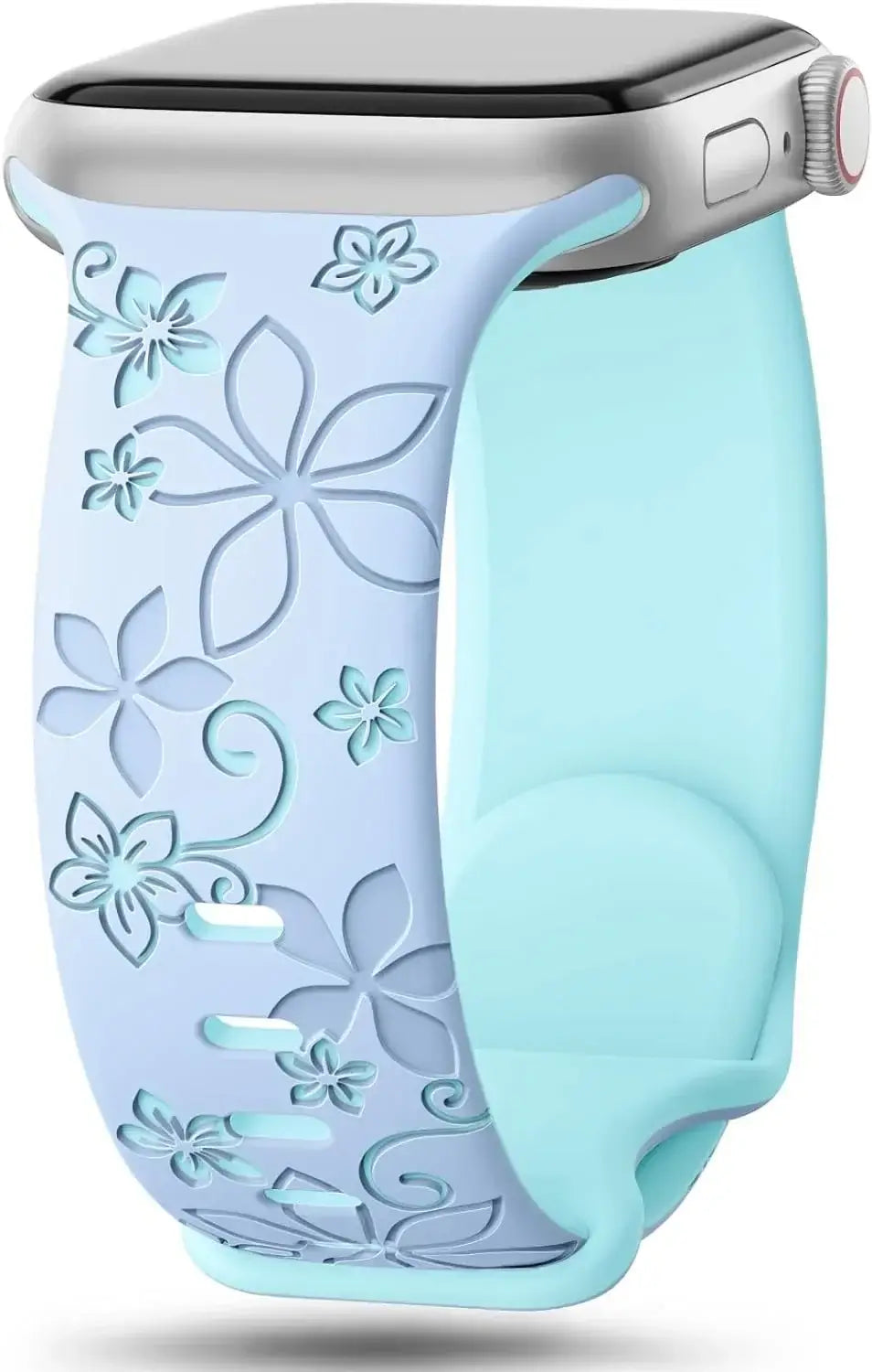 Silikonarmband für Smartwatch mit Blumenmuster, verstellbar, sportlich, komfortabel, für den täglichen Gebrauch | Sansoti