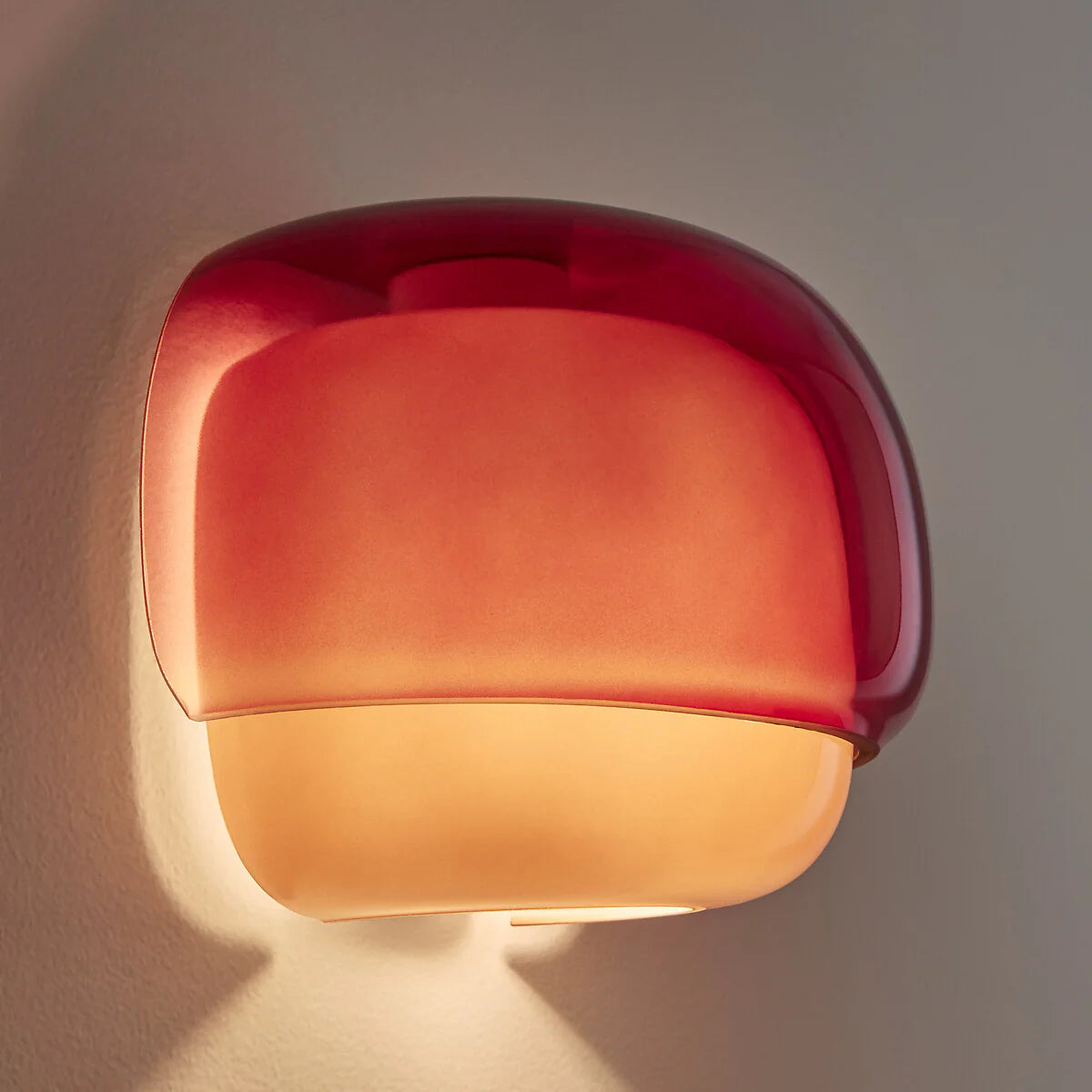 Moderne Glazen Wandlamp met Dubbele Paddenstoelkap – Kleurrijk Accent voor Slaapkamer en Gang | Sansoti