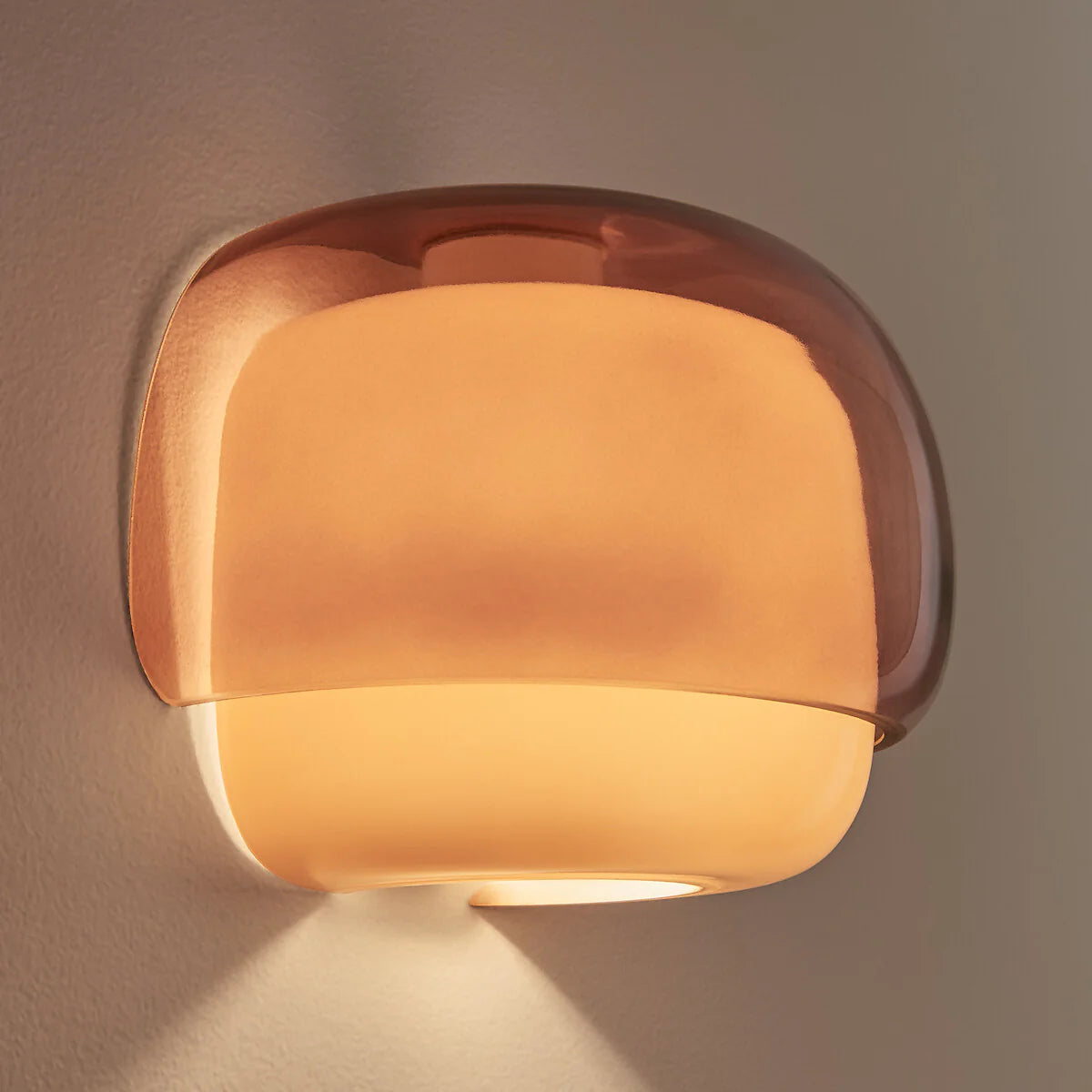 Moderne Glazen Wandlamp met Dubbele Paddenstoelkap – Kleurrijk Accent voor Slaapkamer en Gang | Sansoti