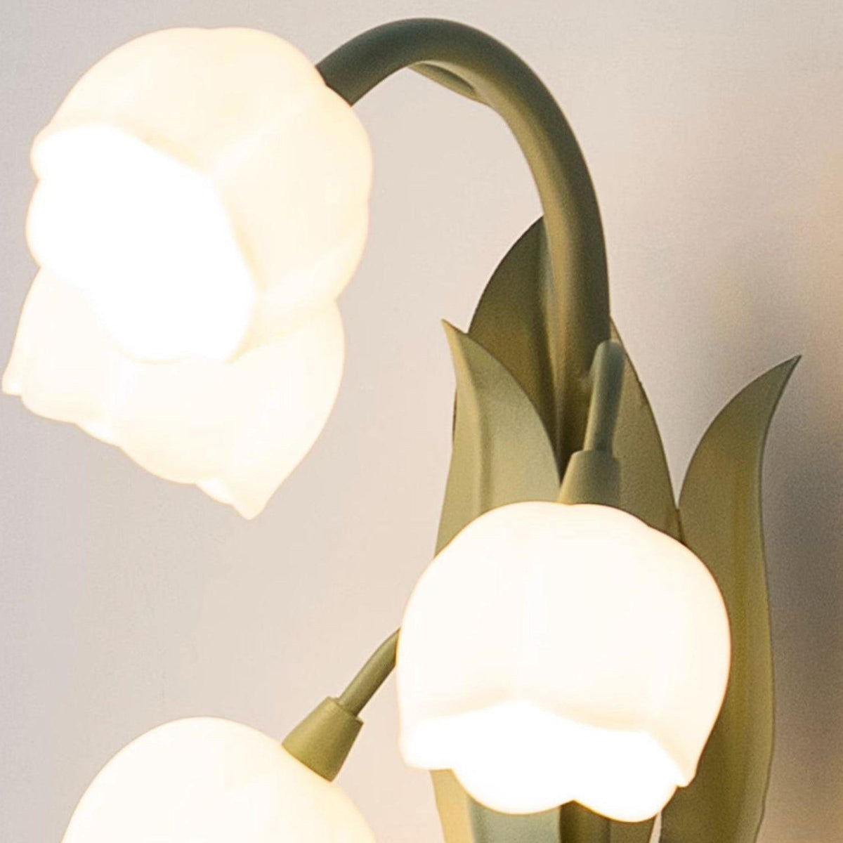 Botanical Wall Lamp Orchid Green Leaf Pattern Bedroom Hallway LED G4 Fitting Natural Ambient Lighting | Sansoti