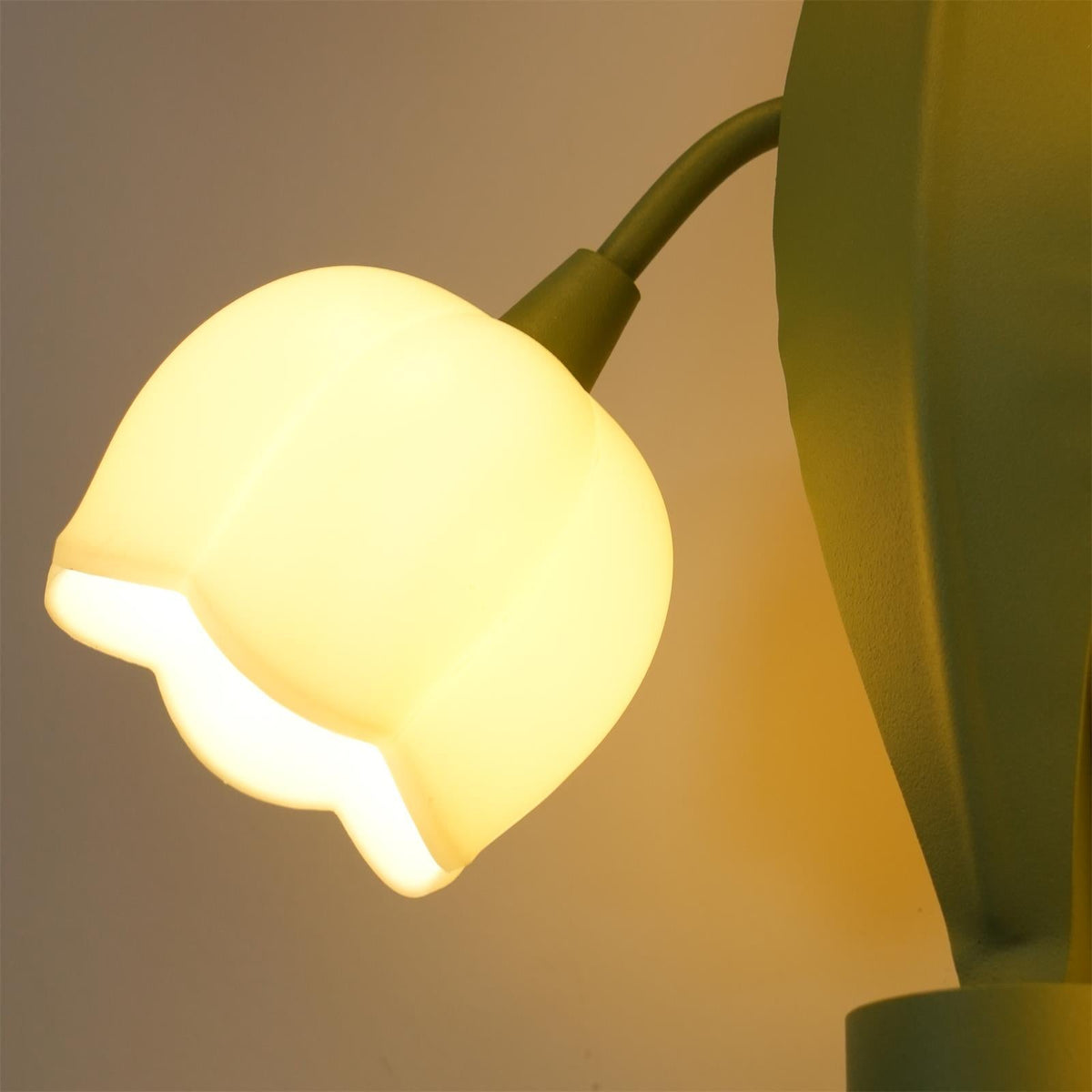Botanical Wall Lamp Orchid Green Leaf Pattern Bedroom Hallway LED G4 Fitting Natural Ambient Lighting | Sansoti