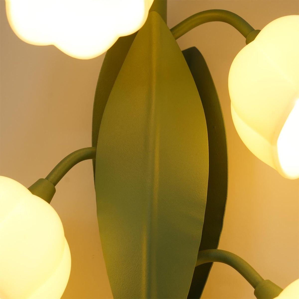 Botanical Wall Lamp Orchid Green Leaf Pattern Bedroom Hallway LED G4 Fitting Natural Ambient Lighting | Sansoti