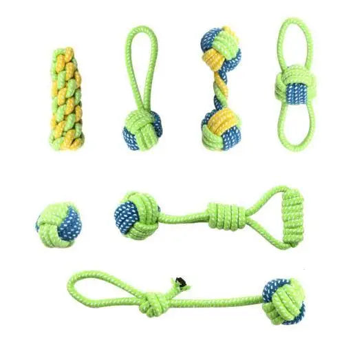 Jouet interactif pour chien en coton avec corde à tirer, soin des dents, pour grands et petits chiens, jouet à mâcher durable | Sansoti