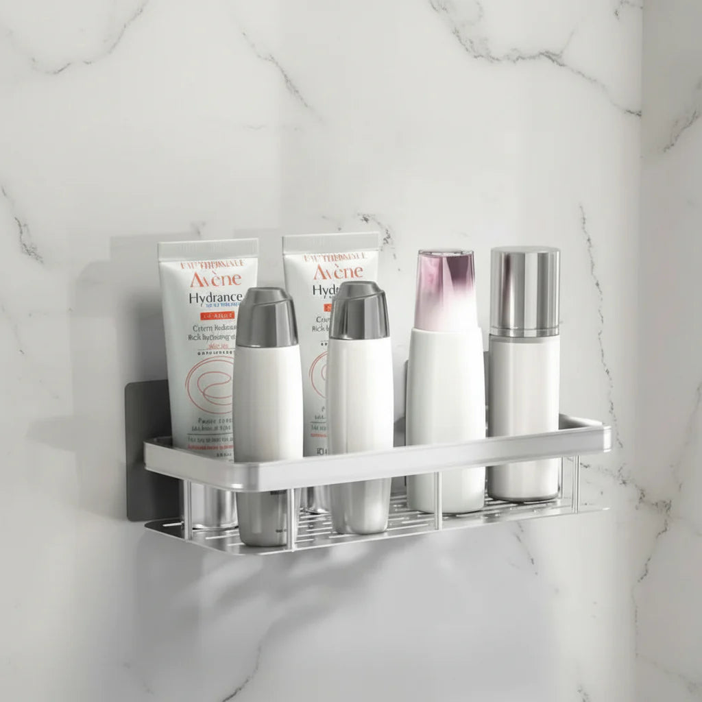 Badkamerplank Zelfklevend Boren ABS RVS Hoekplank Douche Scandinavisch Modern | Sansoti